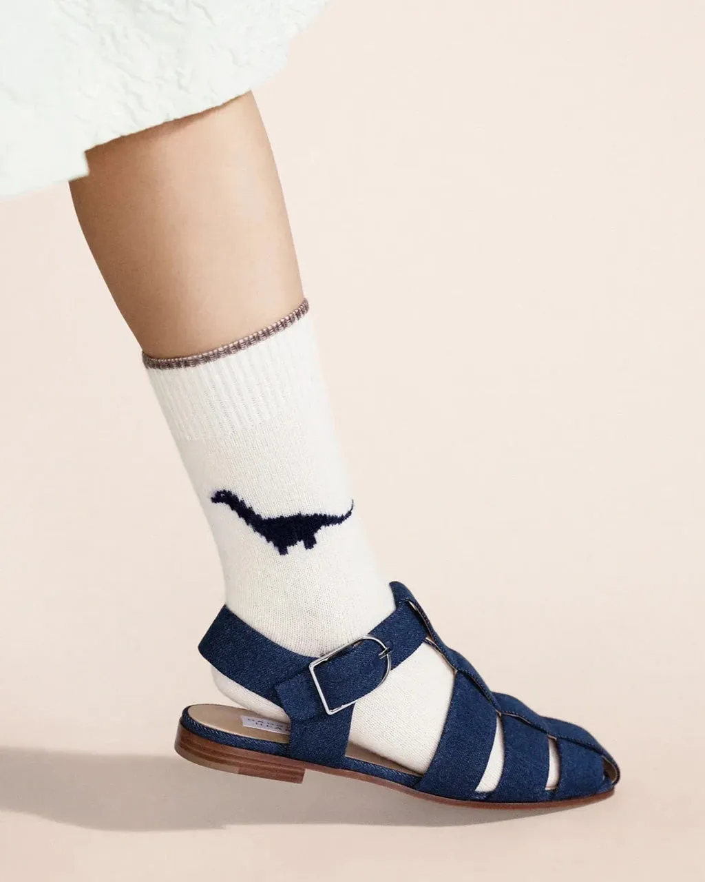 Dino Cashmere Crew Socks