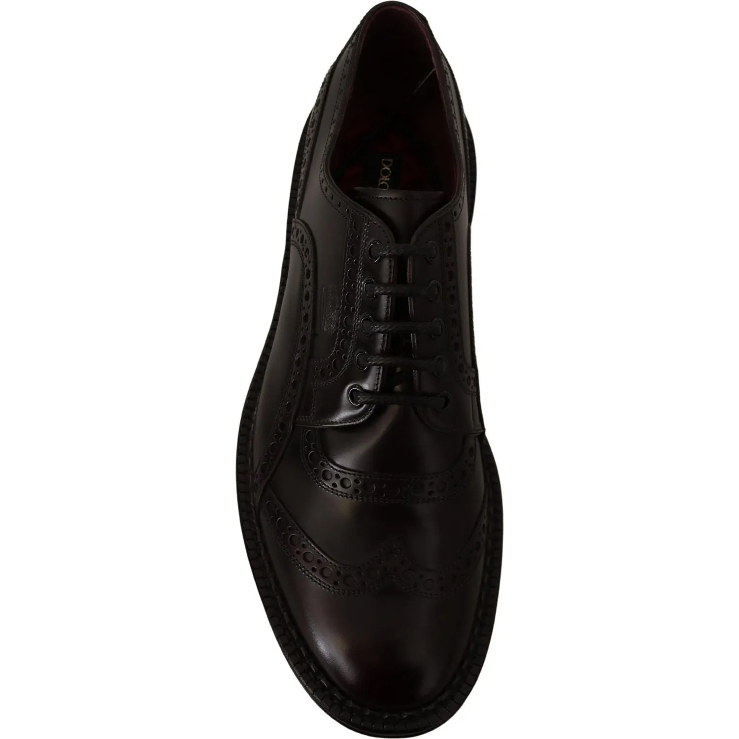 Dolce & Gabbana Elegant Purple Leather Derby Formal Shoes