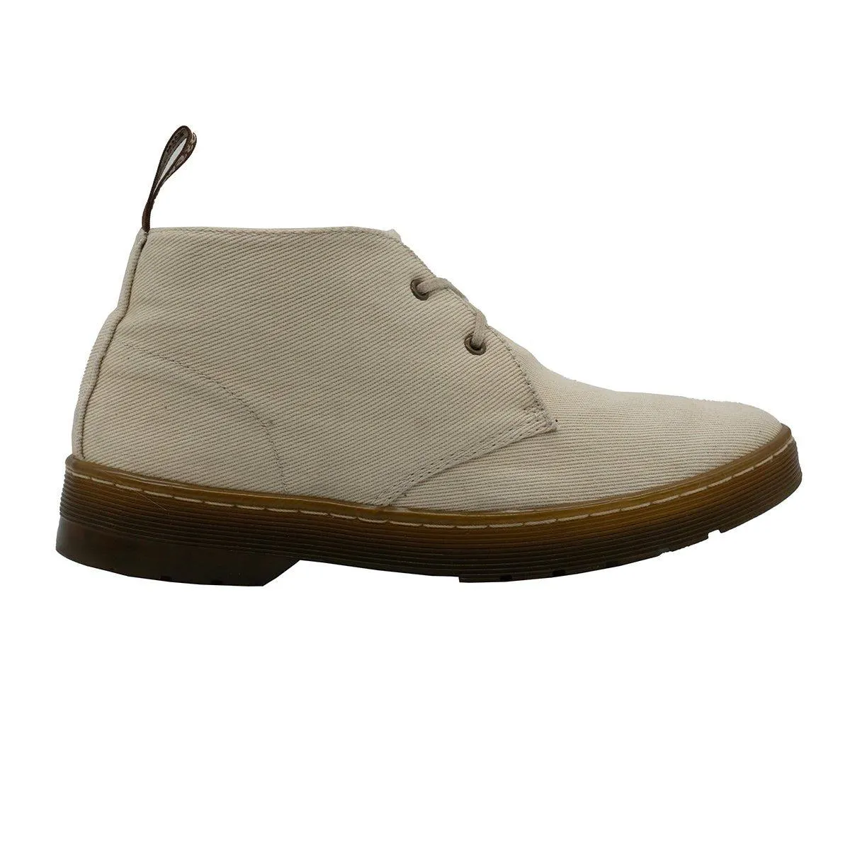 Dr. Martens Mayport Twill Canvas Ankle Boots Fabric White Colour For Women