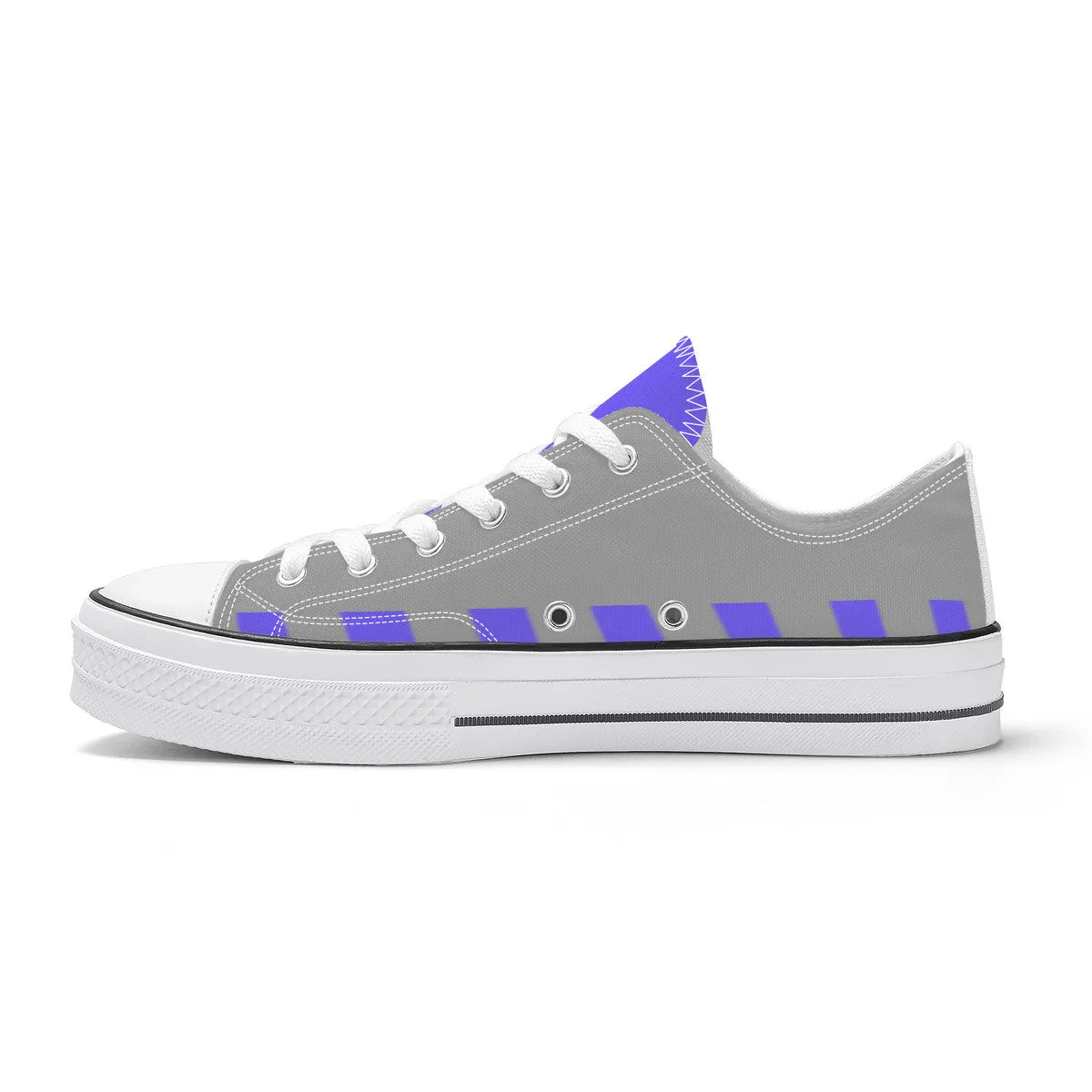 E9 Edition Unisex Classic Low Top Canvas Shoes - White