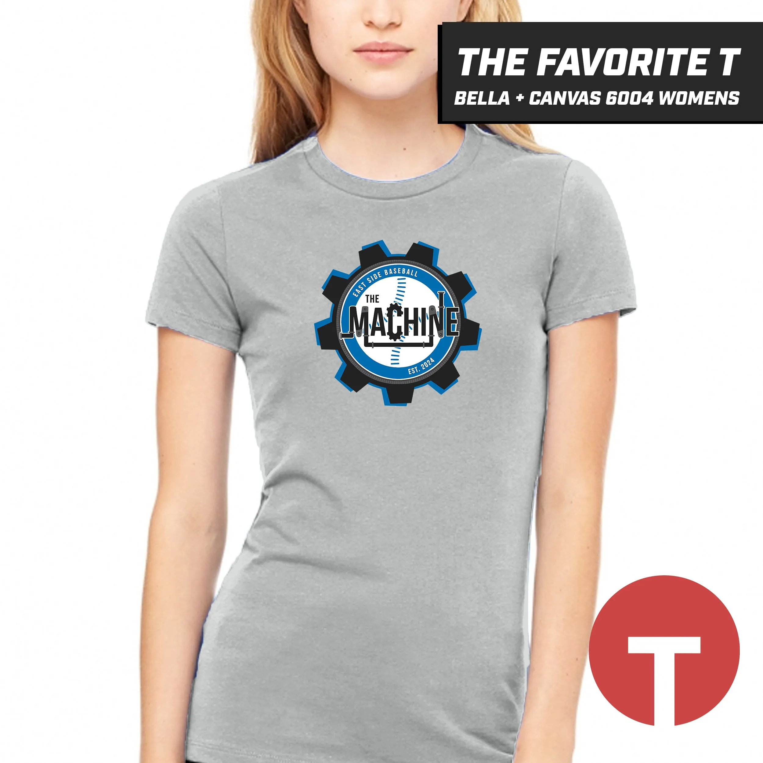 East Side Machine Baseball - Bella Canvas 6004 Womens "Favorite T"