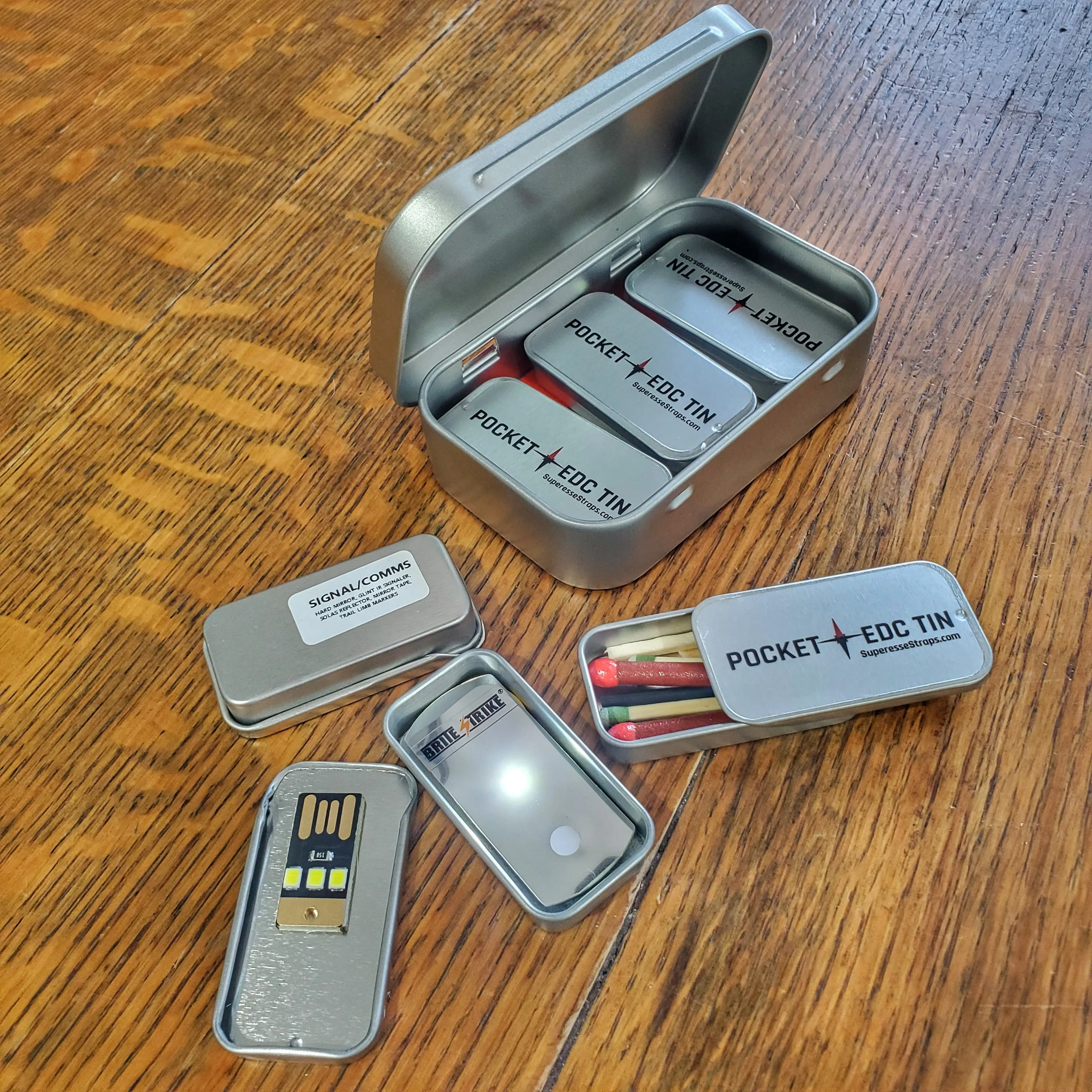 EDC Pocket Tin - Compartmentalized Survival Kits