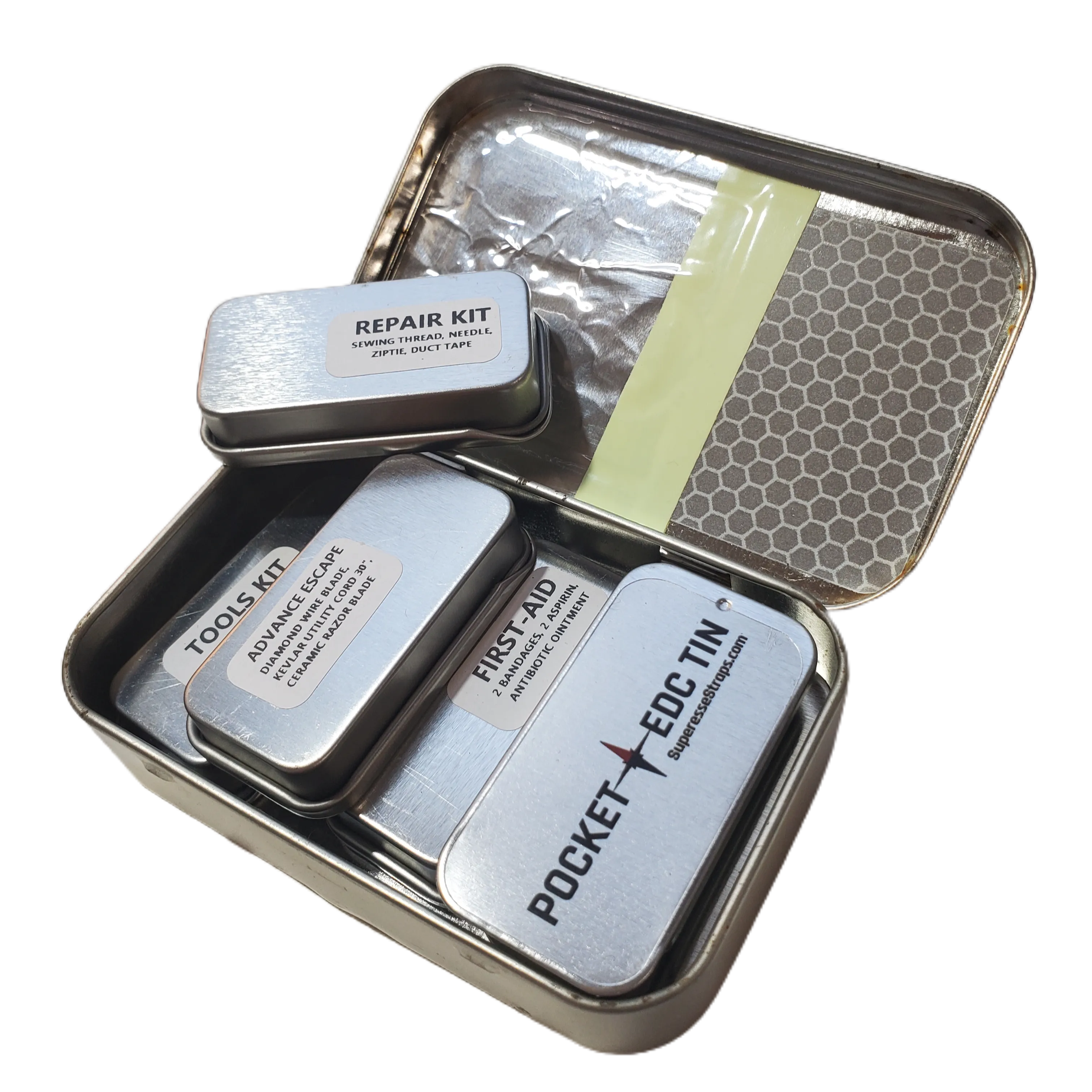 EDC Pocket Tin - Compartmentalized Survival Kits