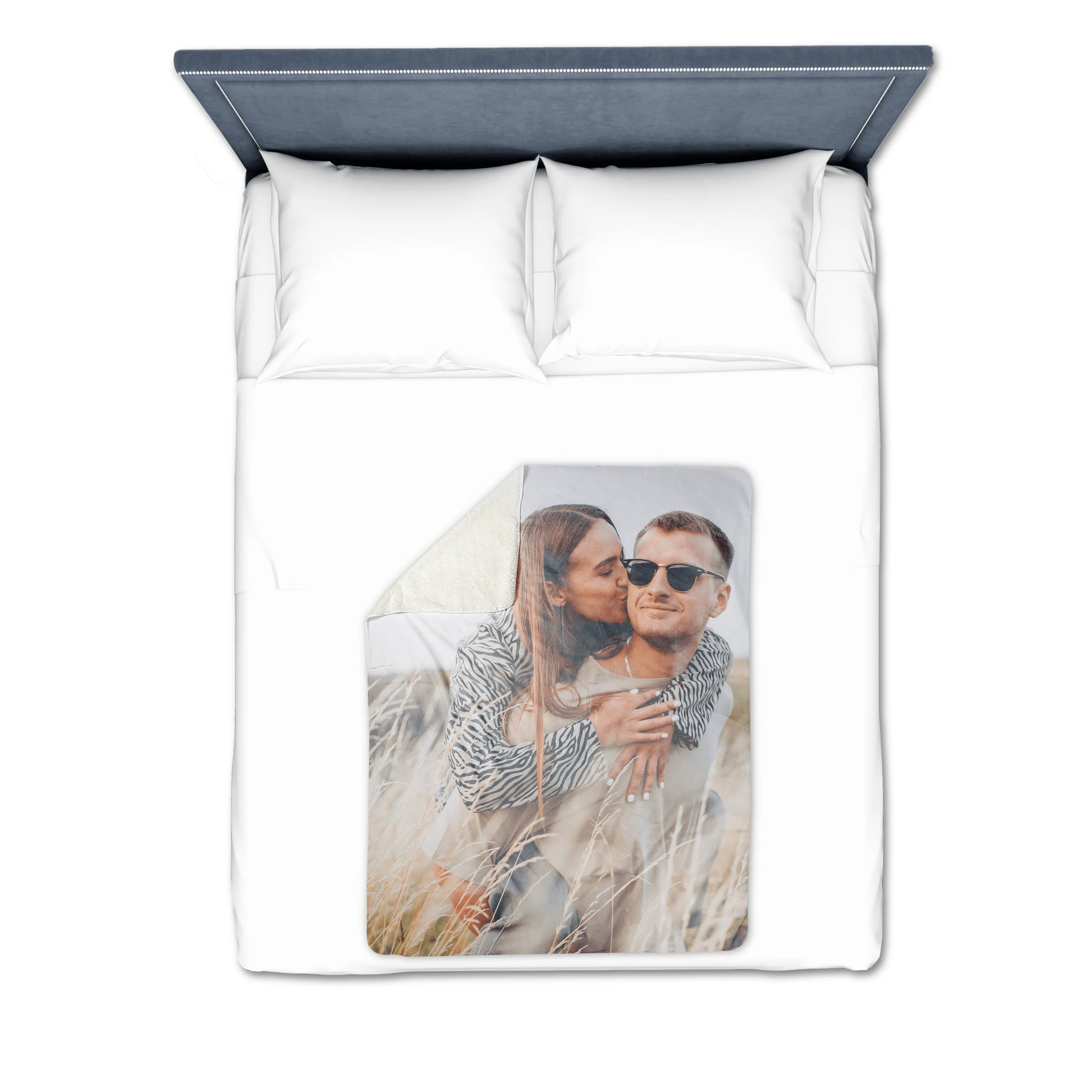 Eighteen Photos Gallery with Text Premium Fleece Photo Blanket