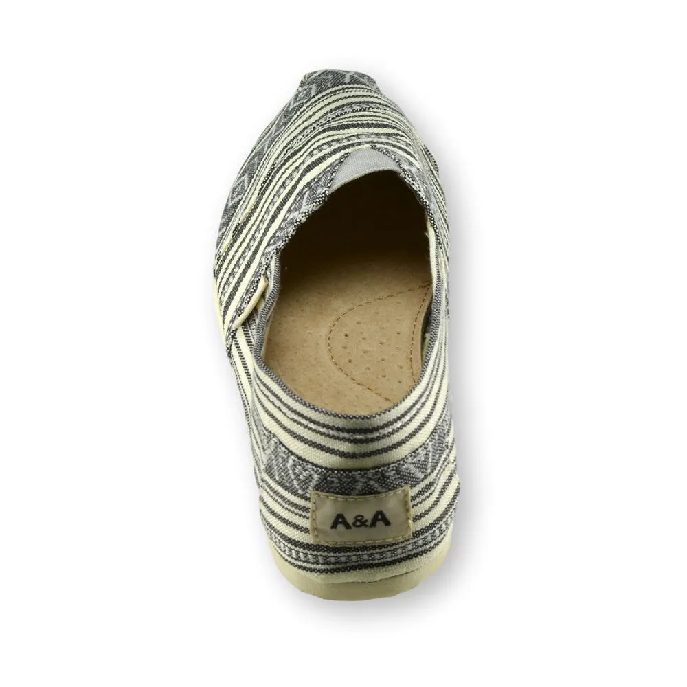 Etnie Gray Canvas Slip On Shoes Alpargatas (Unisex)