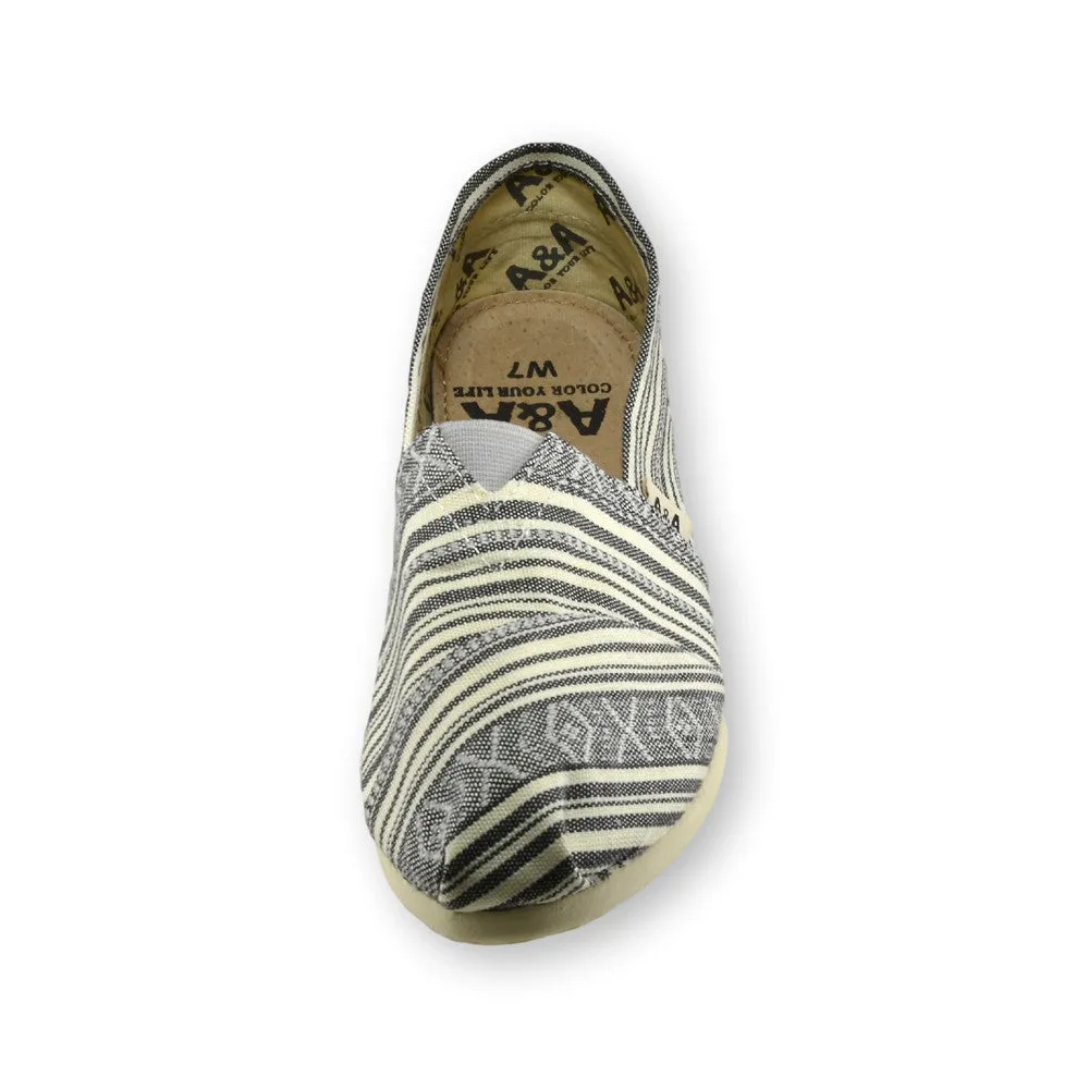 Etnie Gray Canvas Slip On Shoes Alpargatas (Unisex)