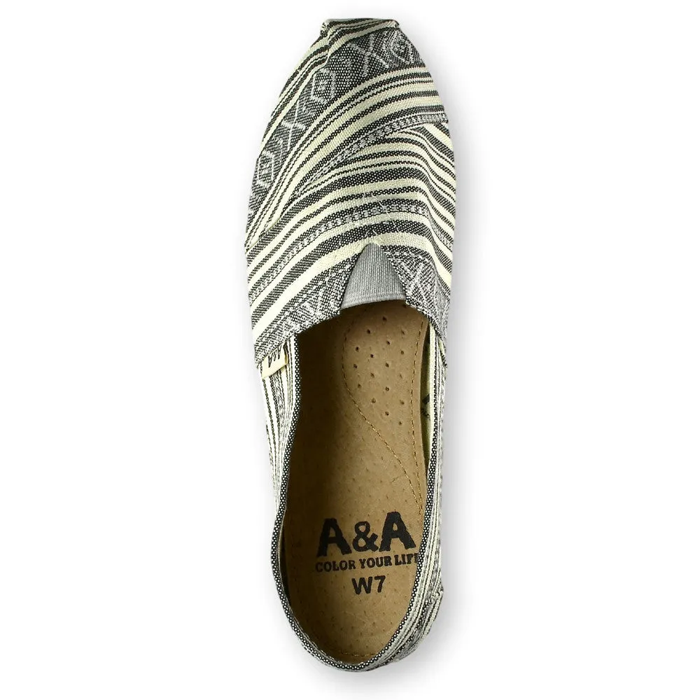 Etnie Gray Canvas Slip On Shoes Alpargatas (Unisex)