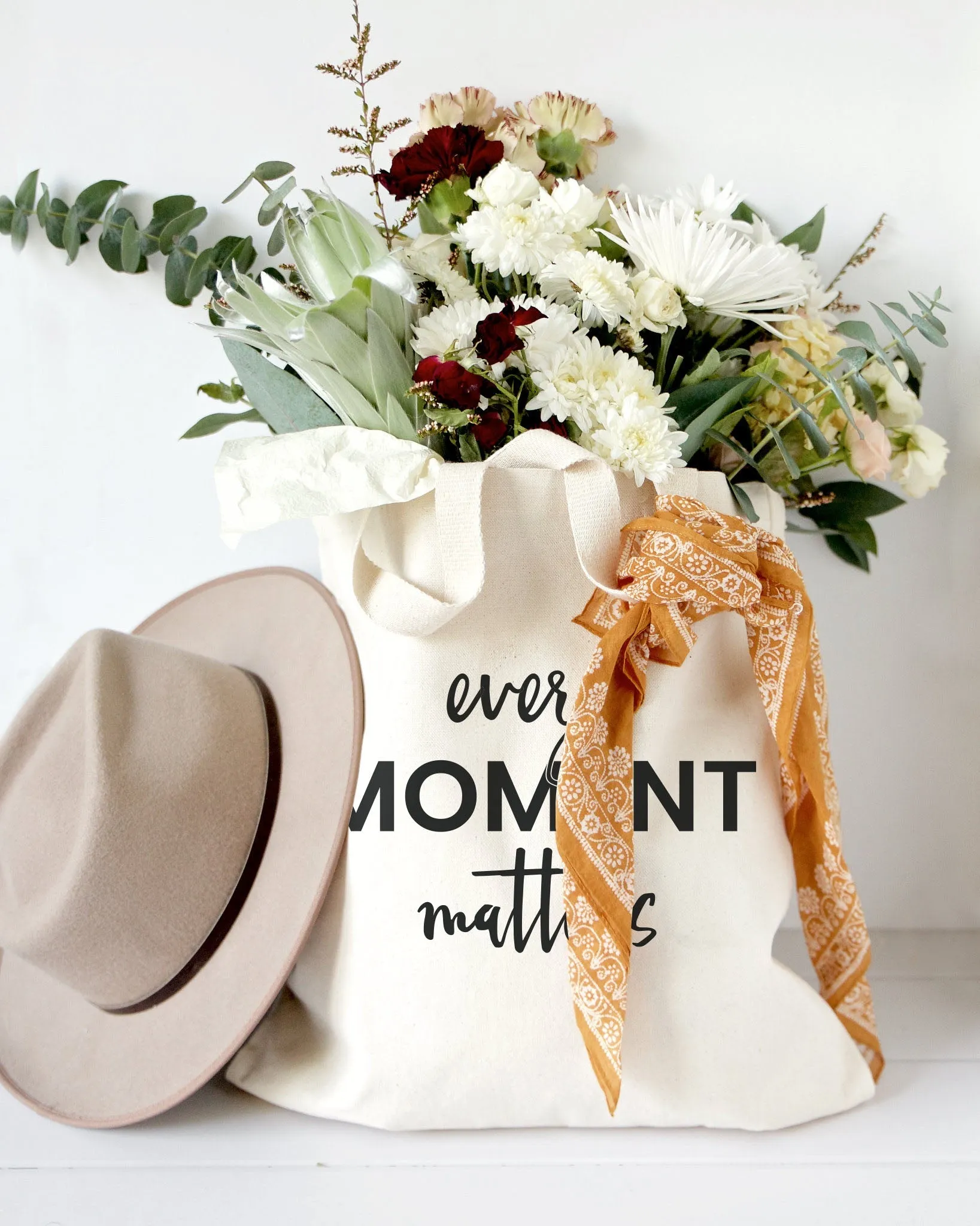 Every Moment Matters Cotton Canvas Tote Bag by The Cotton & Canvas Co.