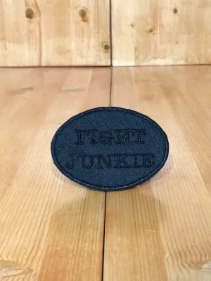 Fight Junkie Black Oval Magnetic Patch