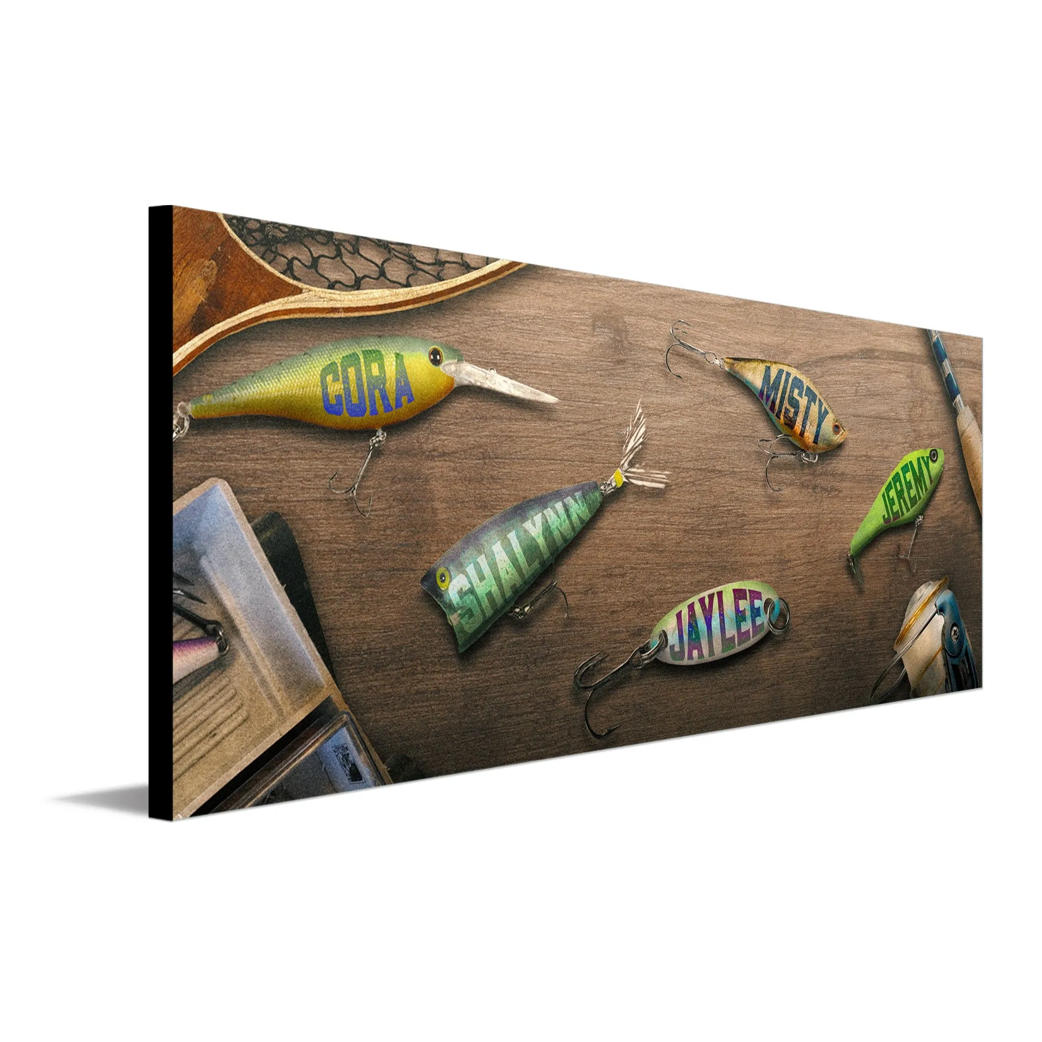 Fishing Lures Dad & Children Sign