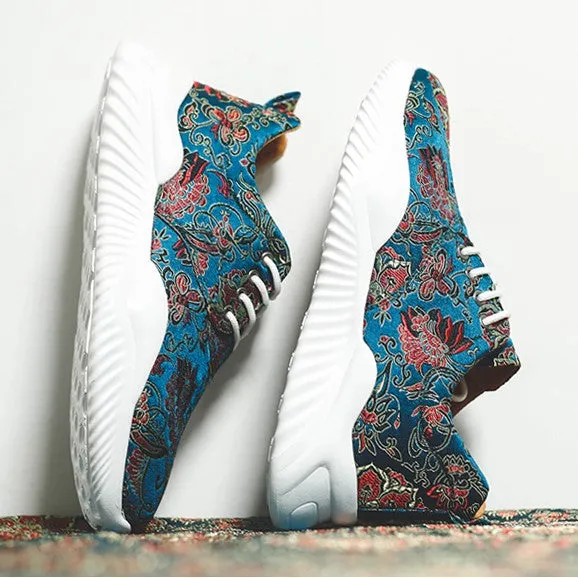 Floral Embroidery Brocade Traditional Chinese Style Sports Shoes Sneaker