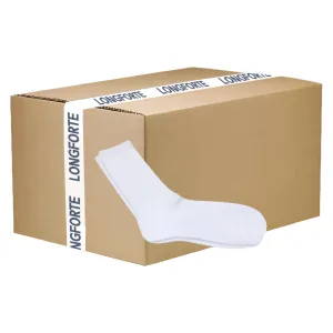 FULL CARTON - 144 Pairs x Men's Socks - 40cm - Plain White