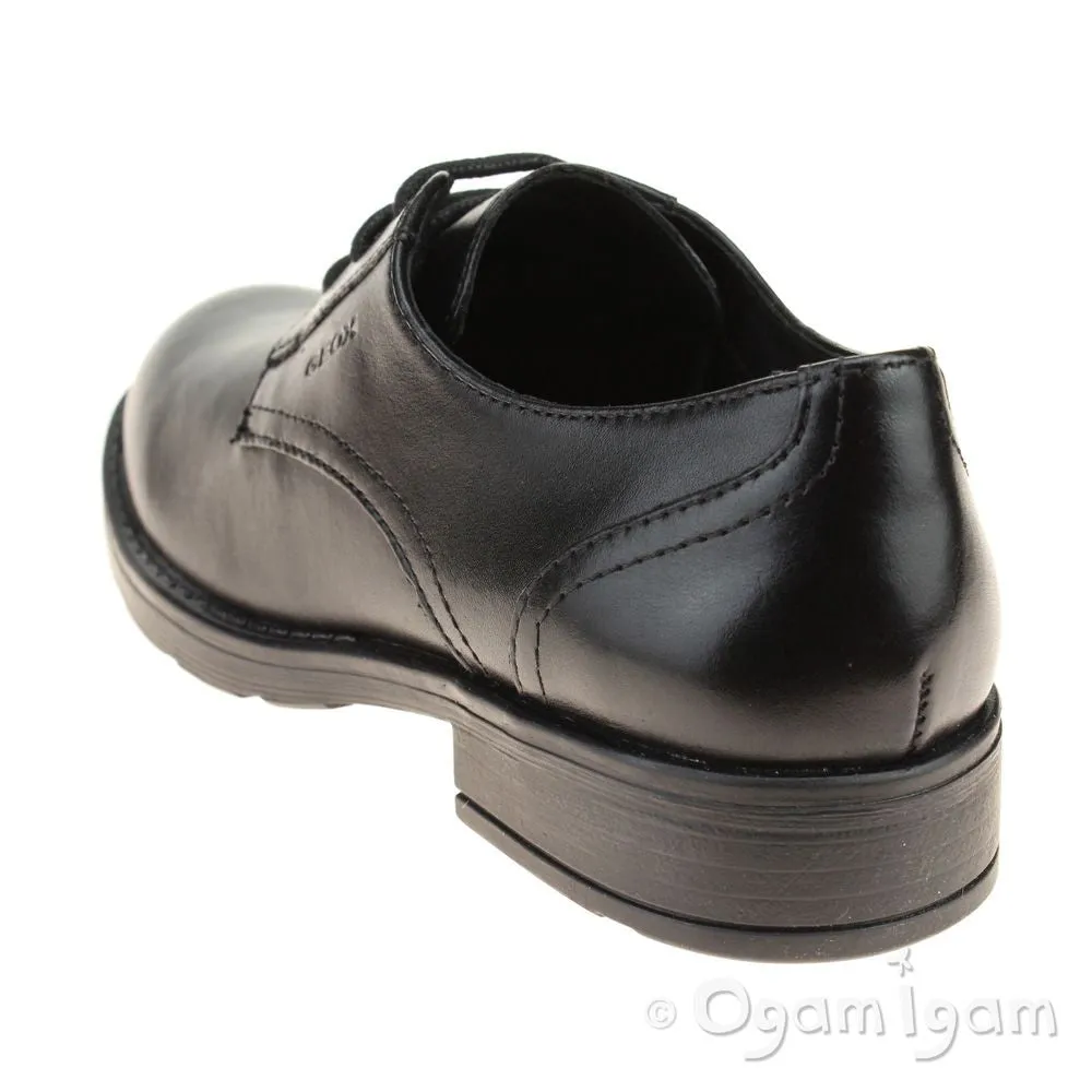 Geox Sofia Girls Black School Shoe