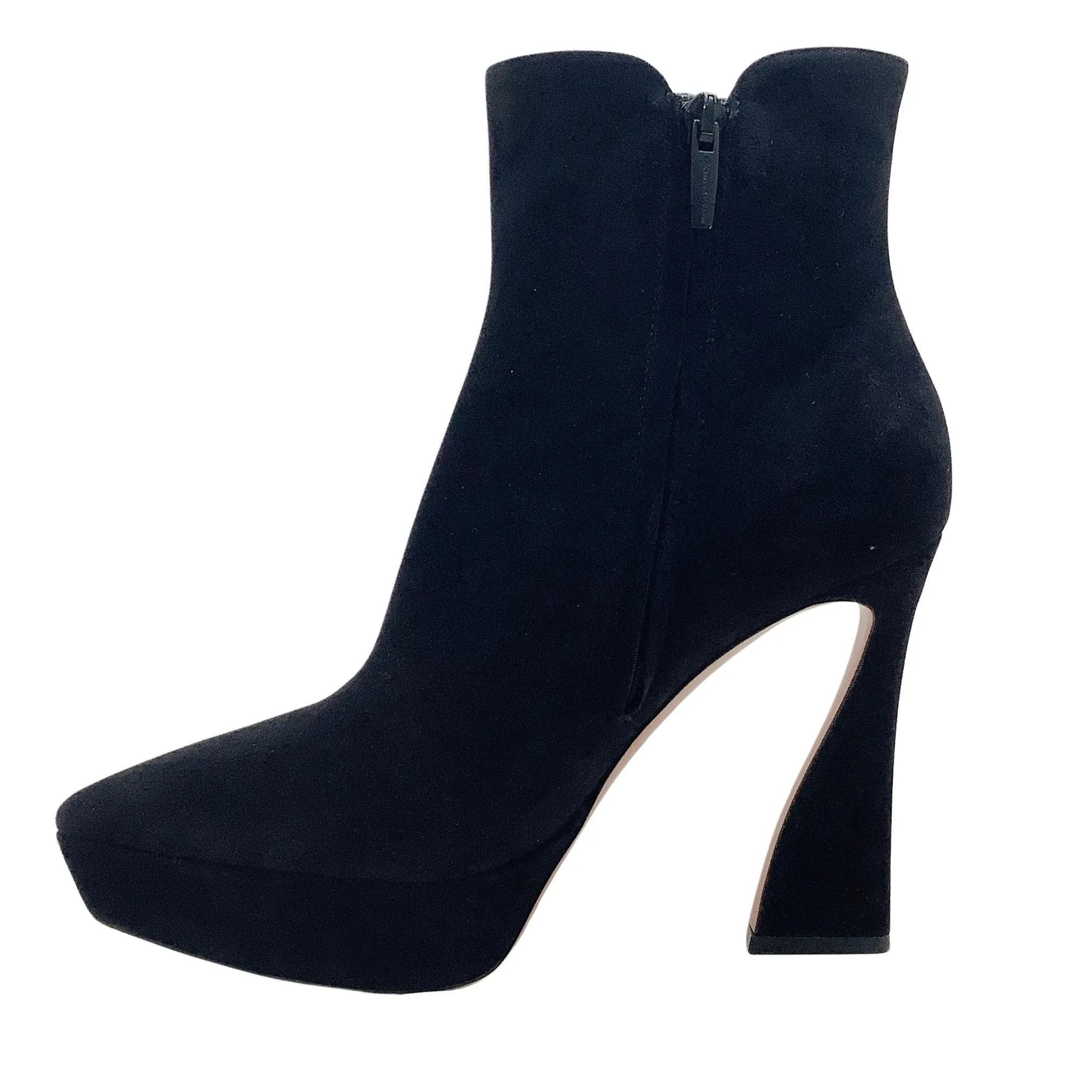 Gianvito Rossi Black Suede Vertigo Platform Booties