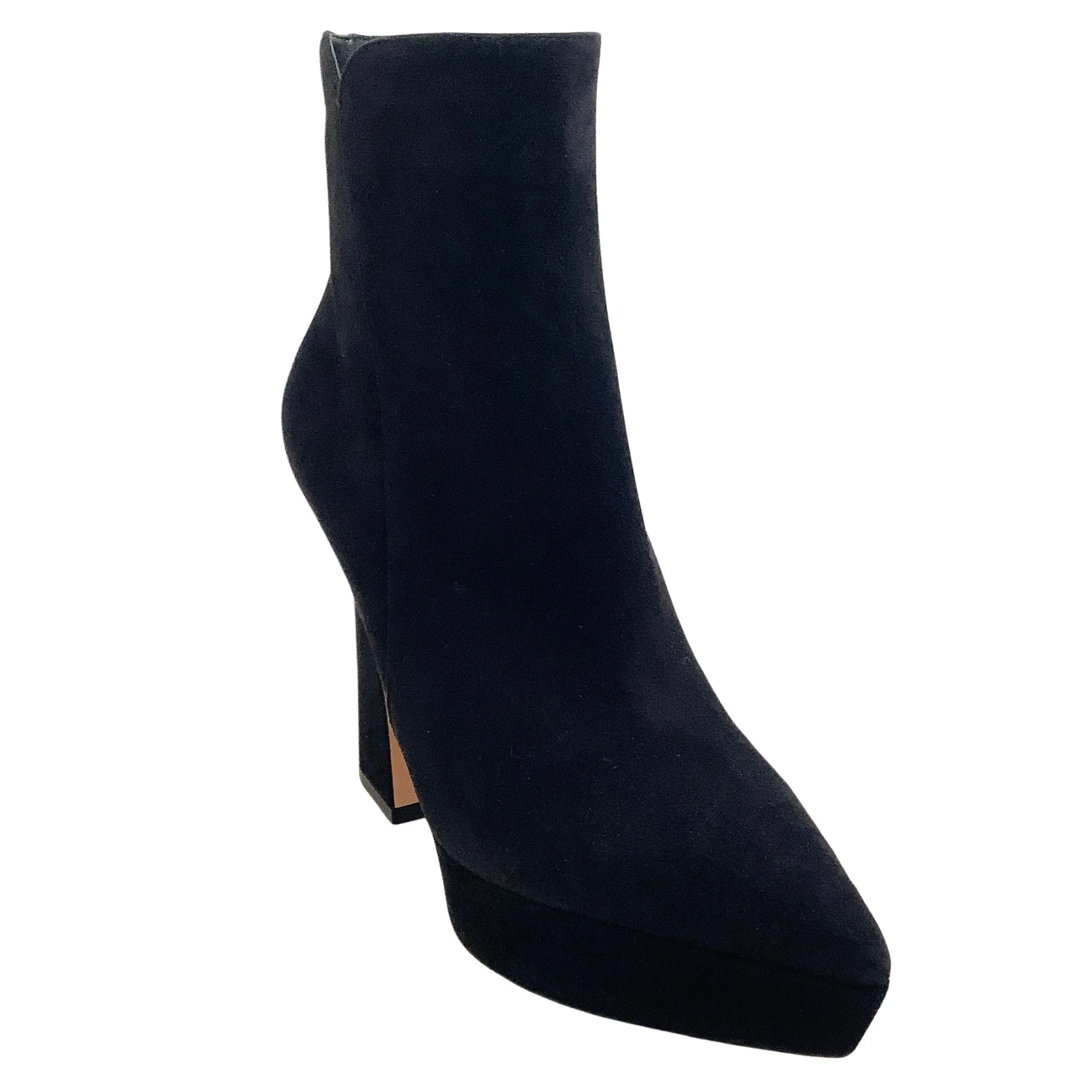 Gianvito Rossi Black Suede Vertigo Platform Booties