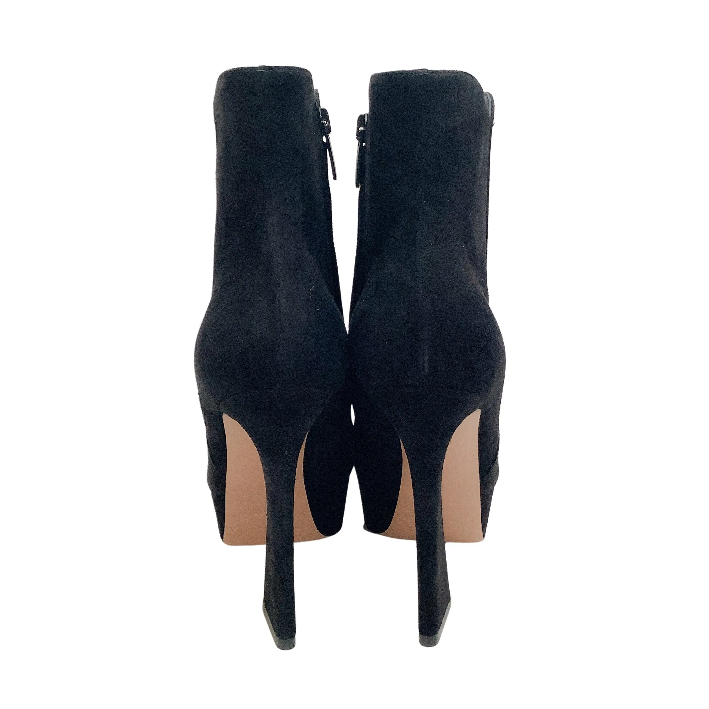 Gianvito Rossi Black Suede Vertigo Platform Booties