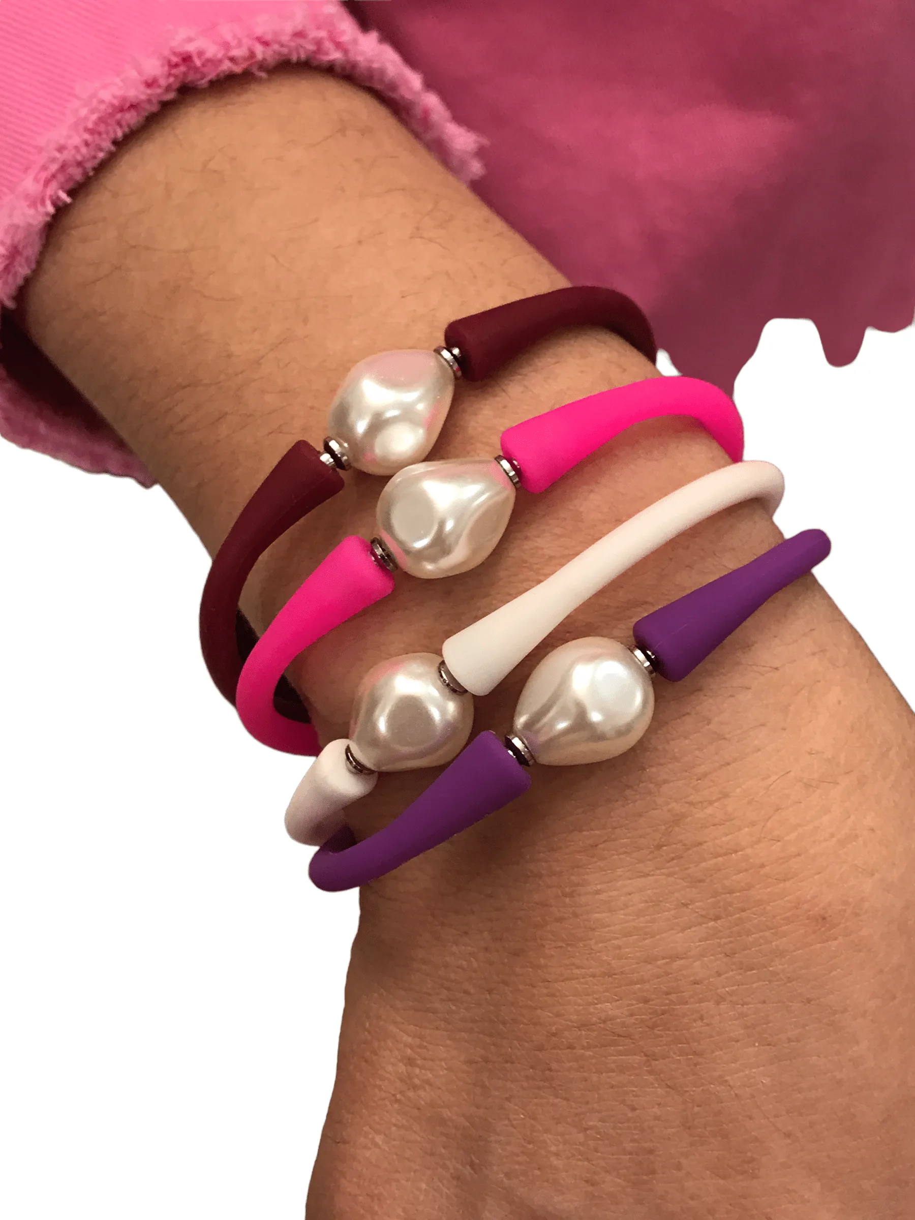 Gigi Silicone and Baroque Pearl Bracelet