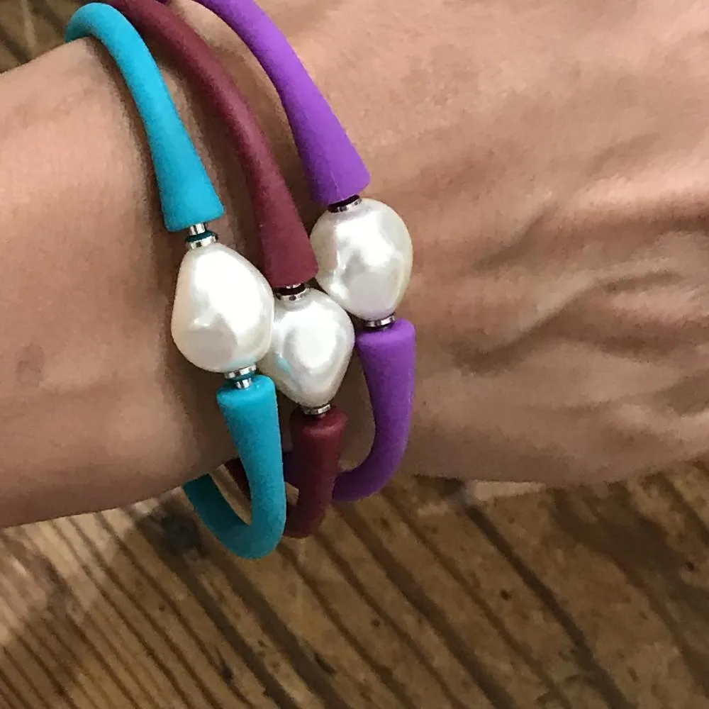 Gigi Silicone and Baroque Pearl Bracelet