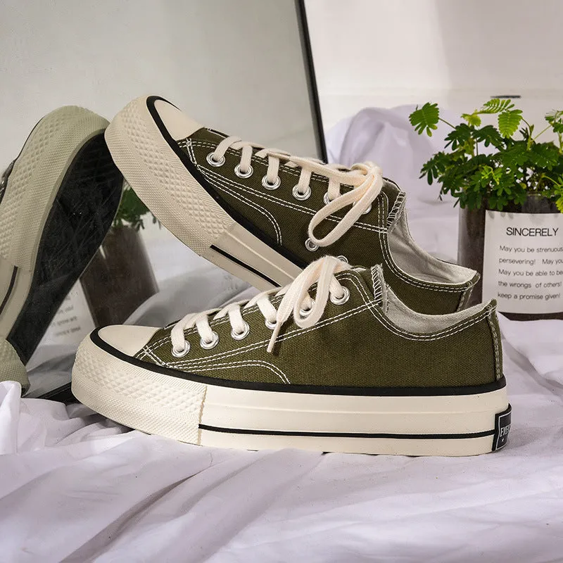 Glamorous Women's Star Platform Hight Increasing Canvas Shoes