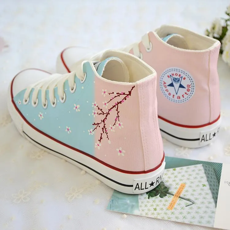 Graffiti Floral Canvas Shoes AD10047