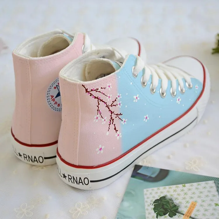 Graffiti Floral Canvas Shoes AD10047