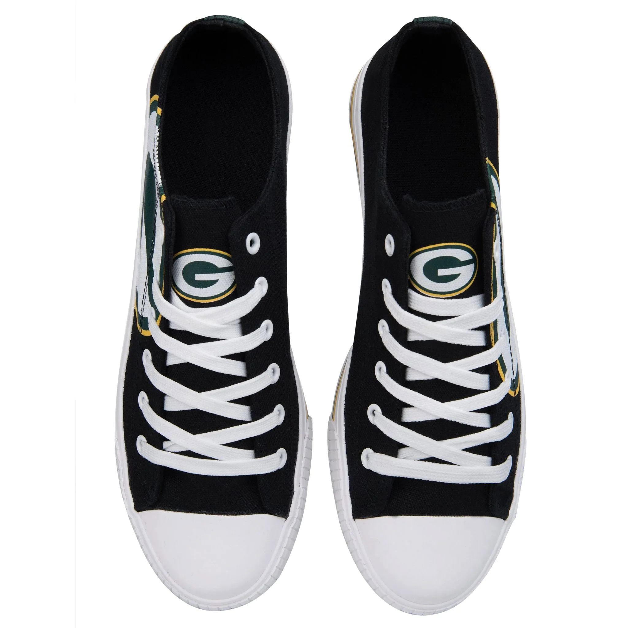 Green Bay Packers Men's Low Top Big Logo Canvas Shoe