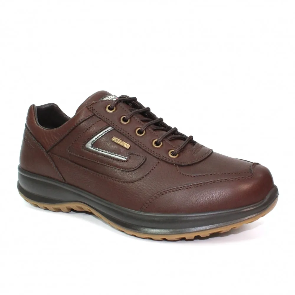 Grisport Airwalker Brown Shoes Leather Walking Shoe Water Resistant Comfort