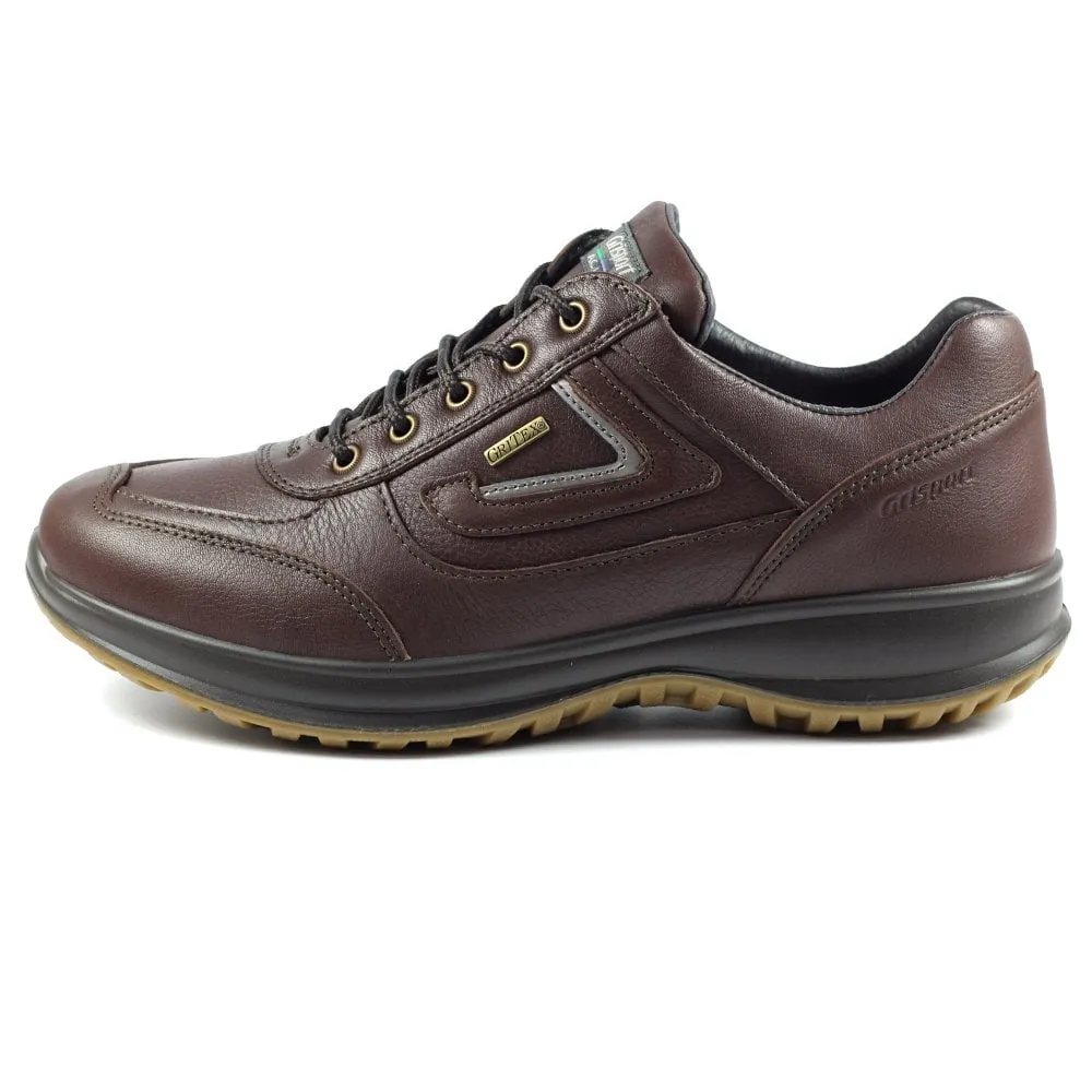 Grisport Airwalker Brown Shoes Leather Walking Shoe Water Resistant Comfort