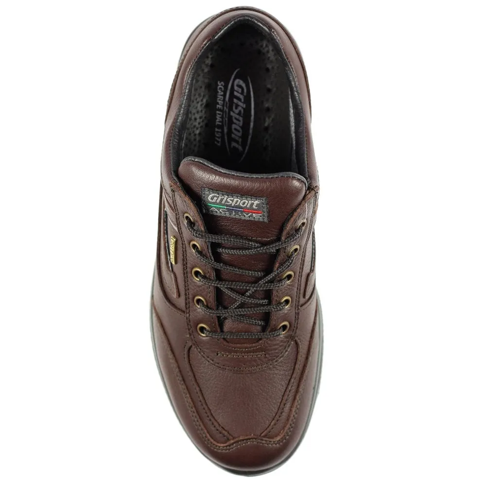 Grisport Airwalker Brown Shoes Leather Walking Shoe Water Resistant Comfort