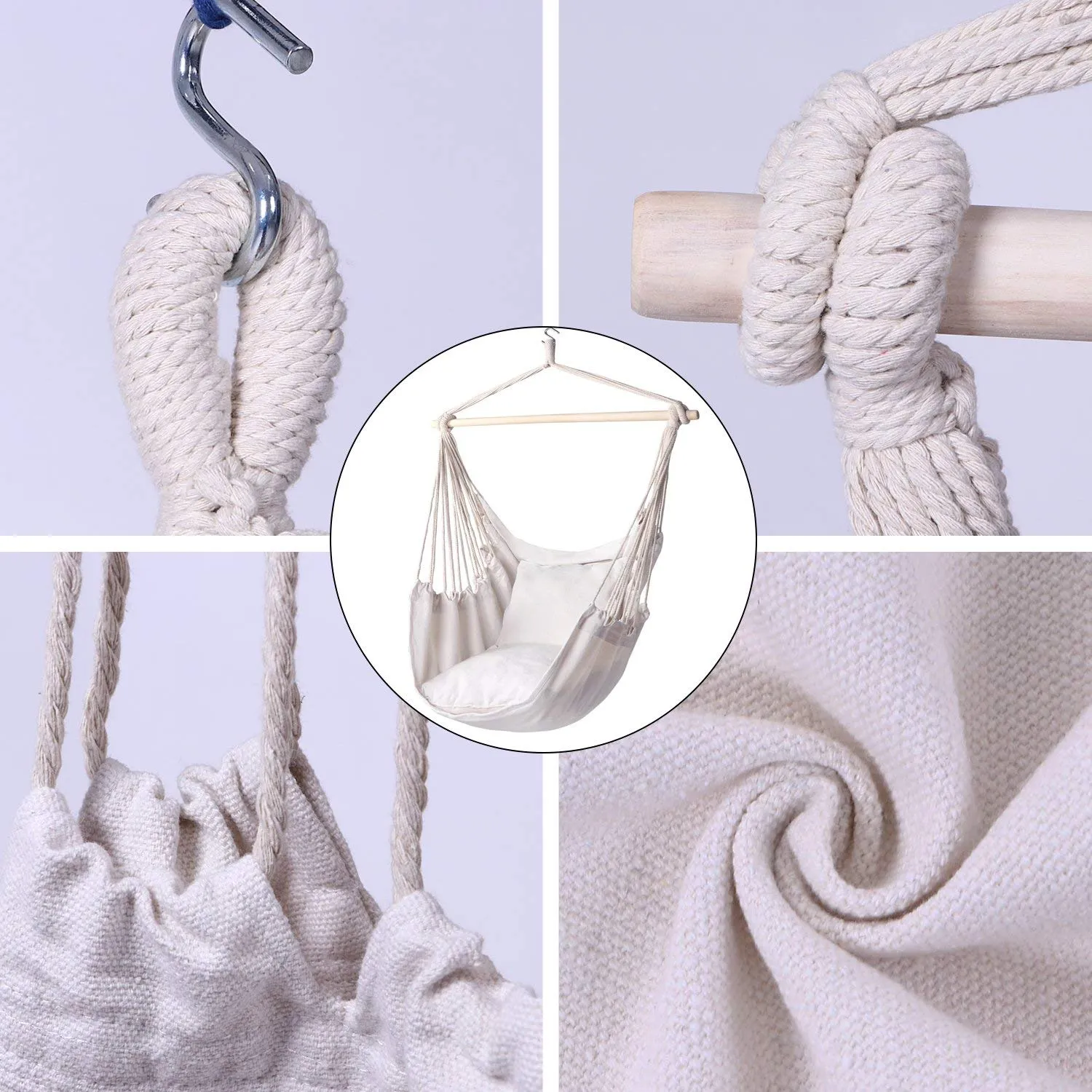 Hammock Chair Hanging Rope-Datenie