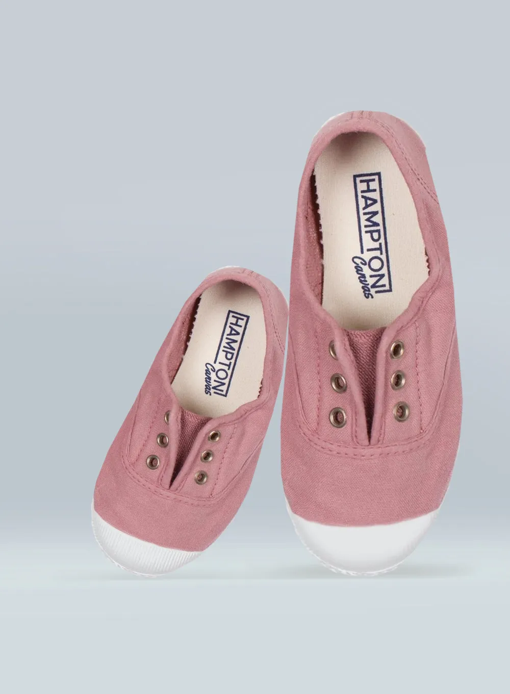 Hampton Canvas Plum Plimsolls in Rosa