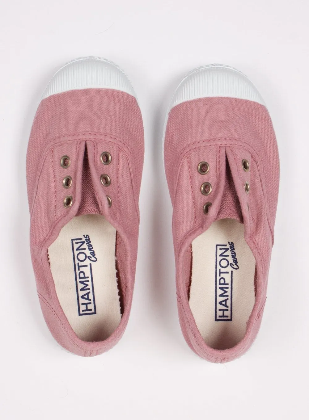 Hampton Canvas Plum Plimsolls in Rosa