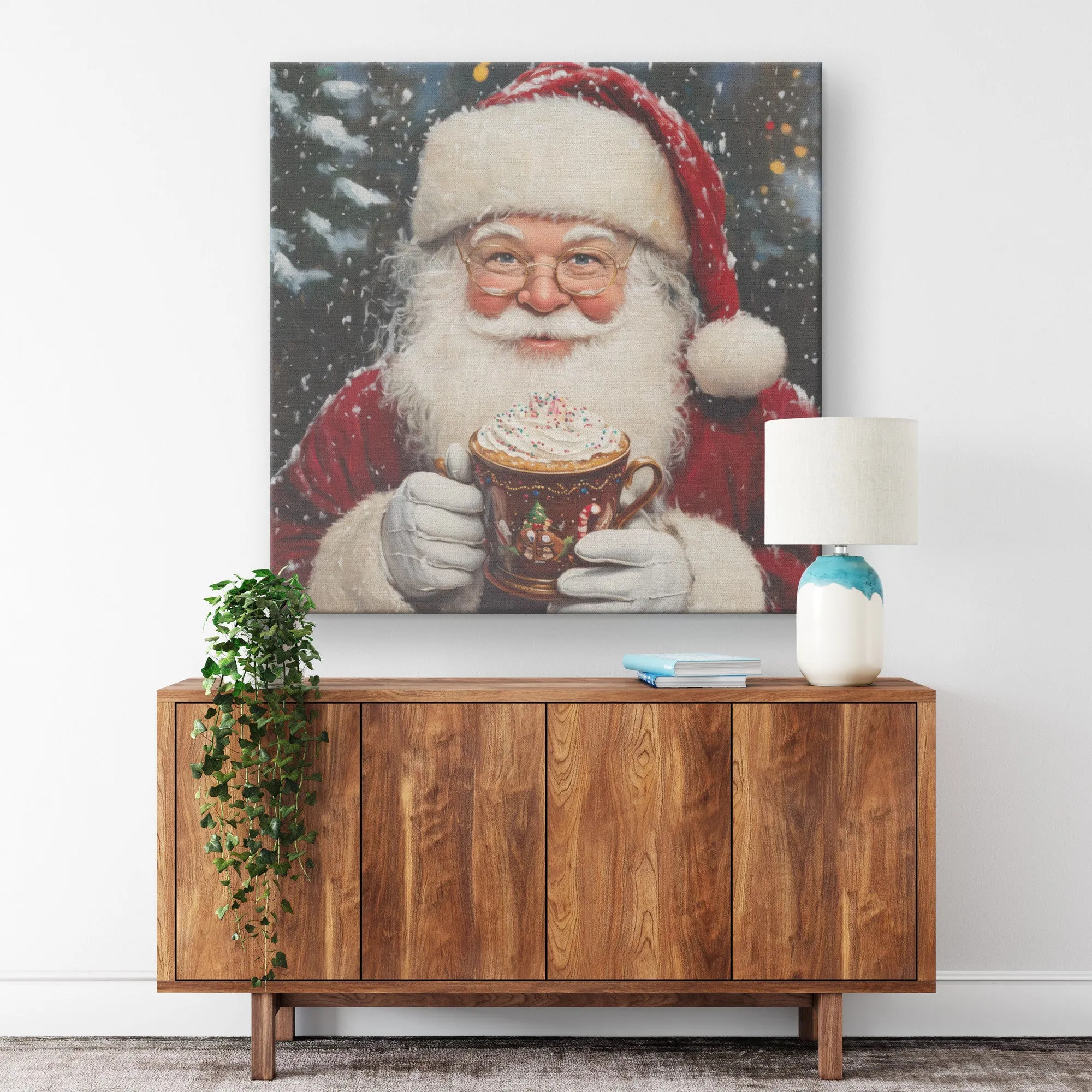 Hot Chocolate Santa Art