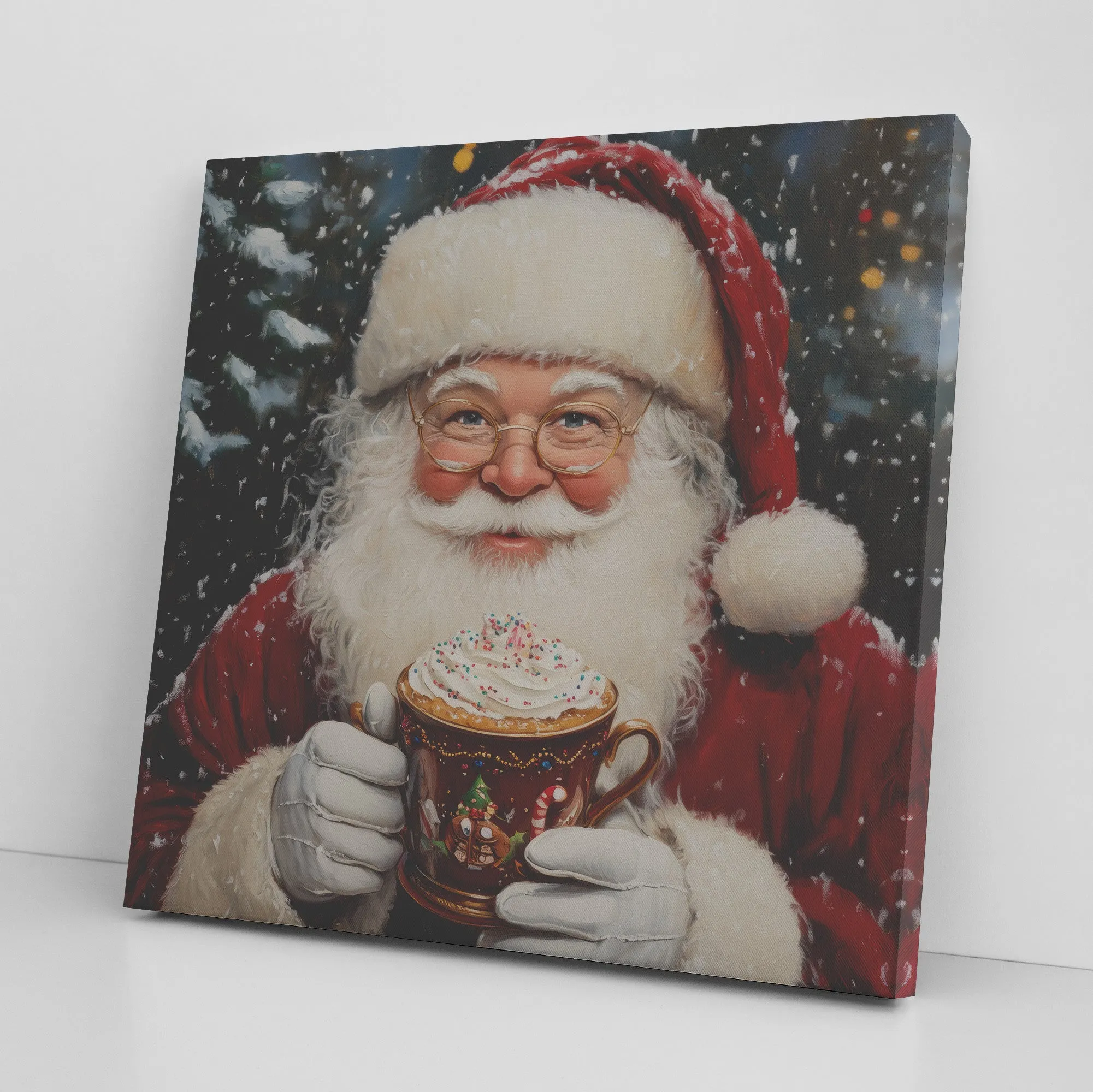 Hot Chocolate Santa Art