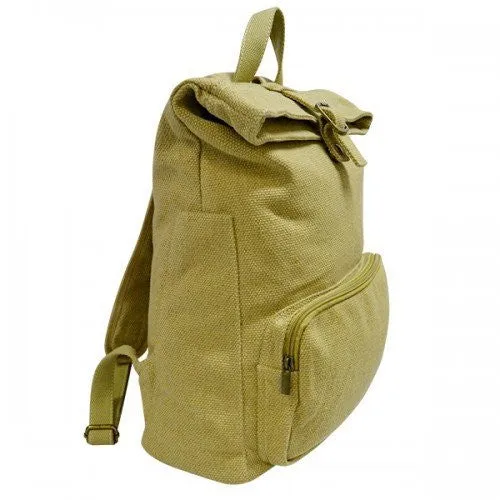 IDAHO - Khaki Canvas Mens Backpack Bag