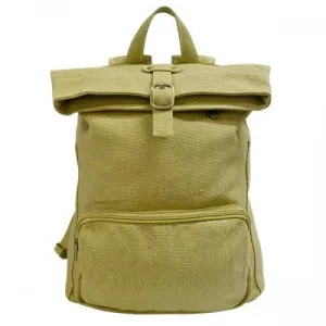 IDAHO - Khaki Canvas Mens Backpack Bag