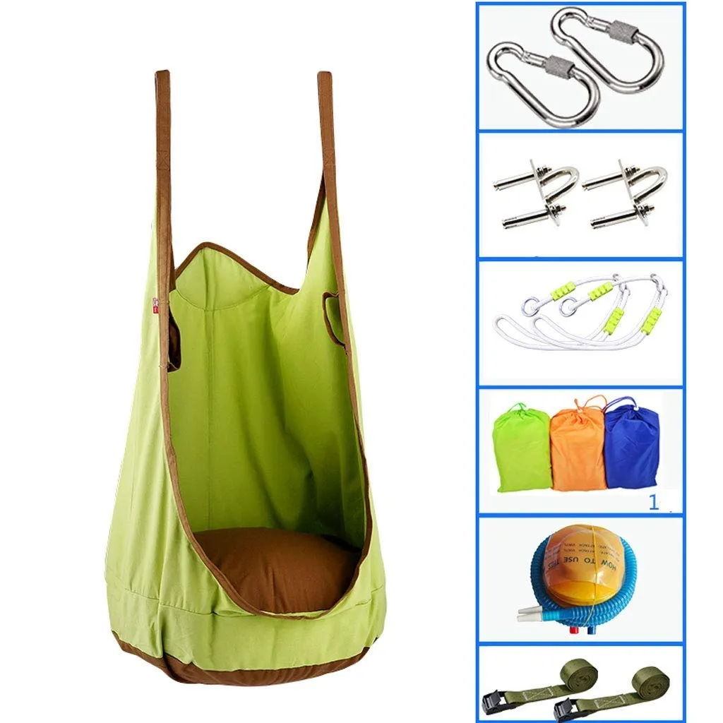 JHHXW Indoor Outdoor Child Canvas Swing Chair