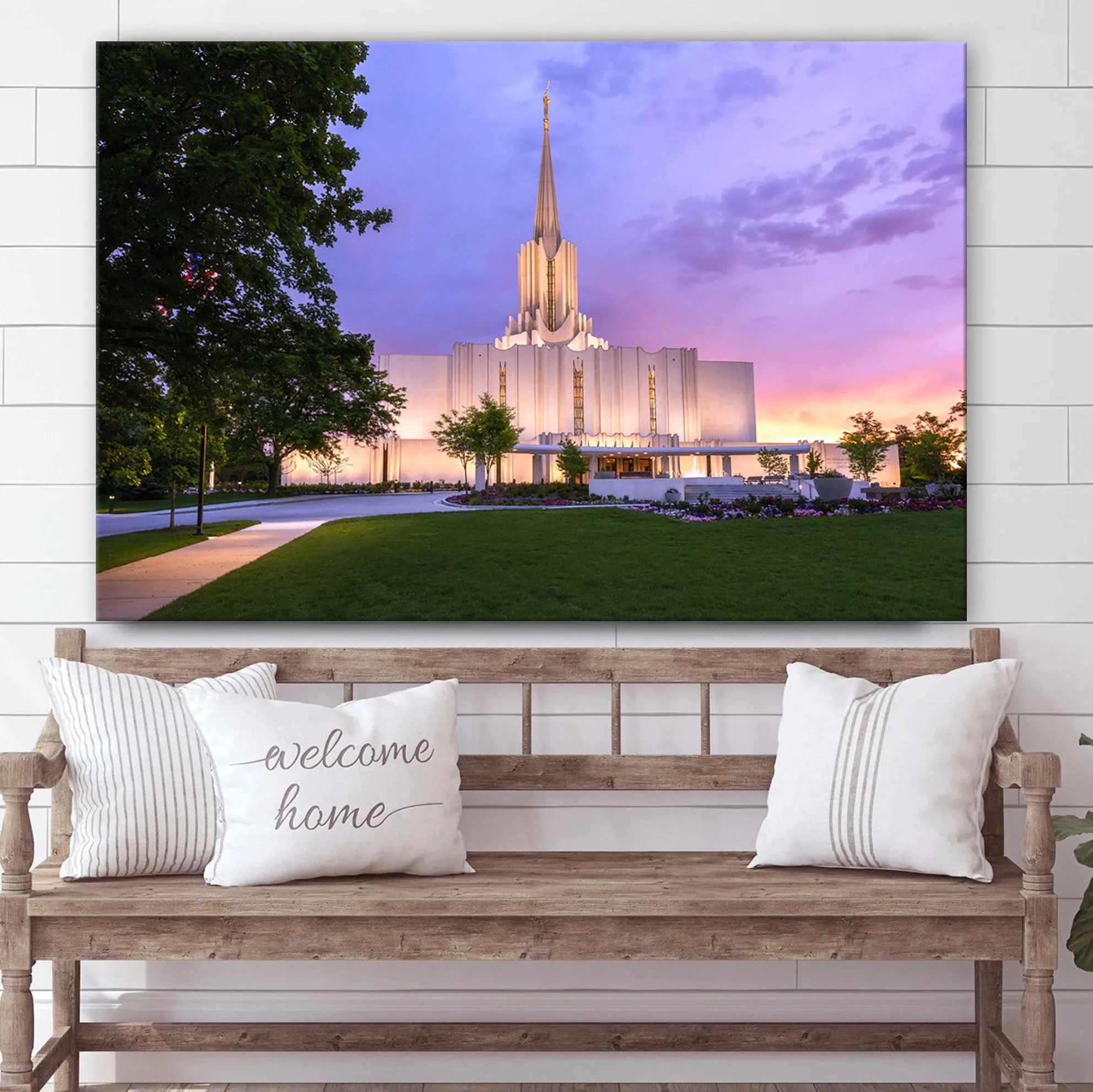 Jordan River Temple Tender Mercies Canvas Wall Art - Jesus Christ Picture - Canvas Christian Wall Art