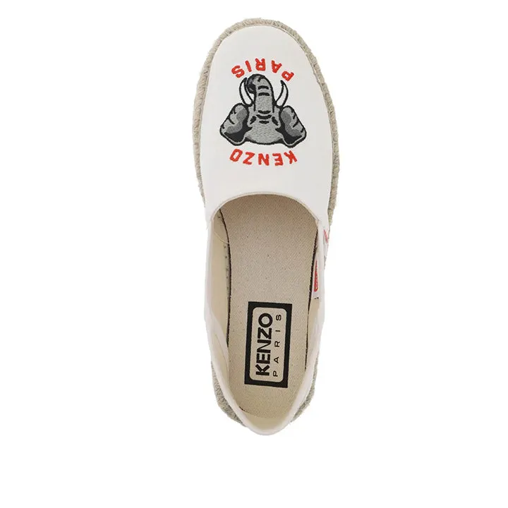 KENZO ELEPHANT WHITE ESPADRILLES