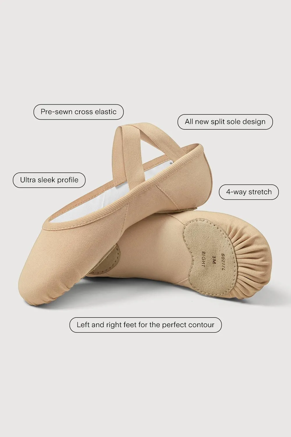 Ladies Elevé Canvas Ballet Shoes