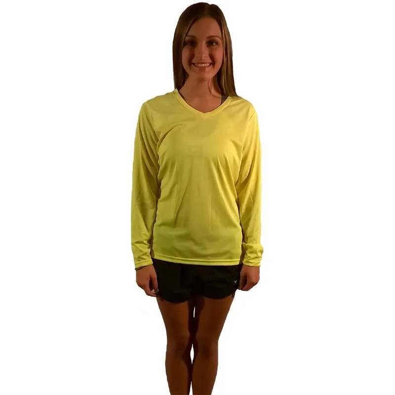 Ladies Sports Tech Long Sleeve V - "Forget The Glass Slippers.  This Princess Wears Running Shoes"