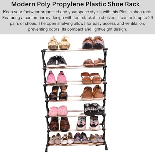 LE PRA X Shape Unbreakable Shoe rack, Easy to assemble & move, Multipurpose portable home Organization shoe rack (Black)