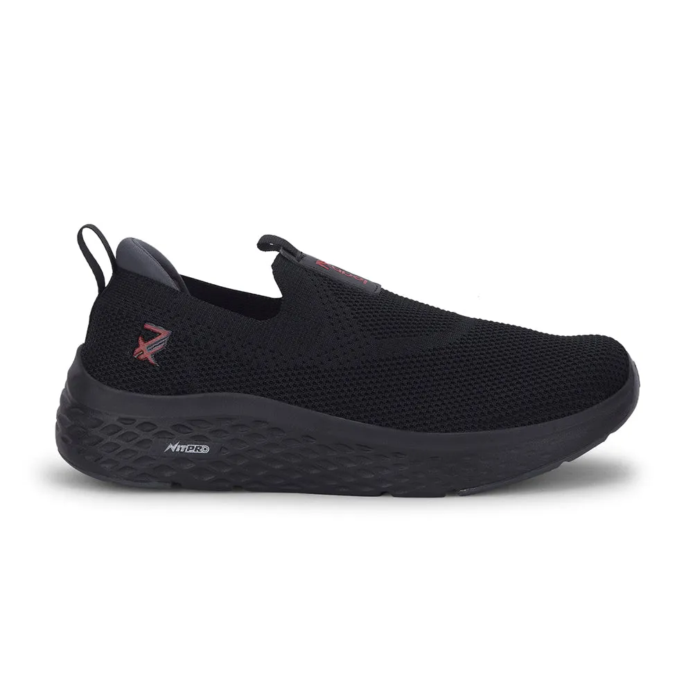 Leap7x By Liberty Mens NITRUN-2 Black Sports Non Lacing Shoes