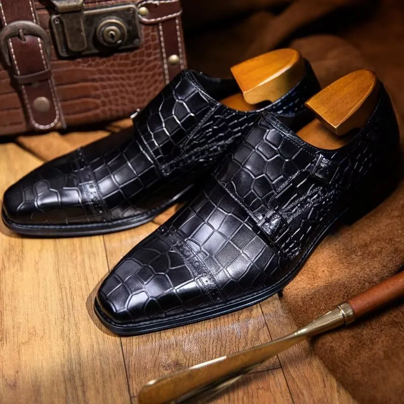 LeatherLux Monkstraps Dress Shoes