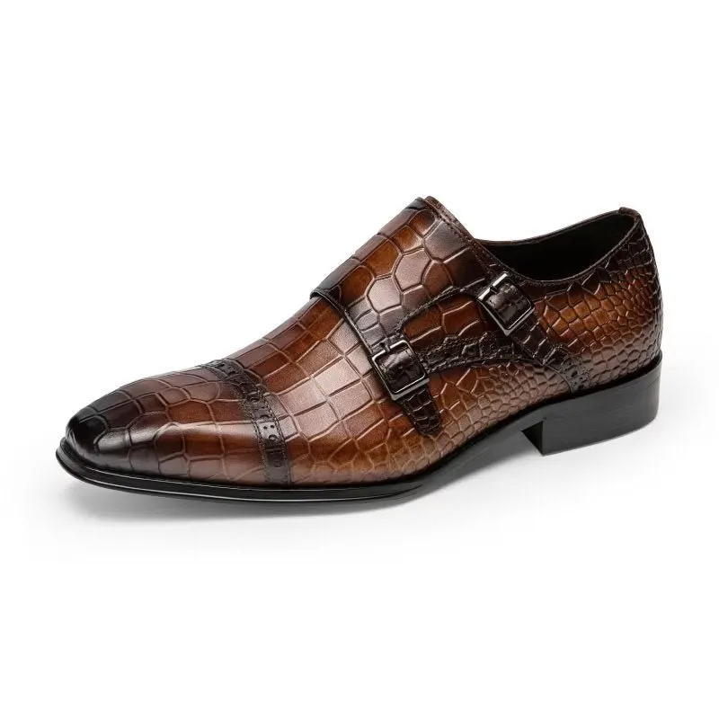 LeatherLux Monkstraps Dress Shoes