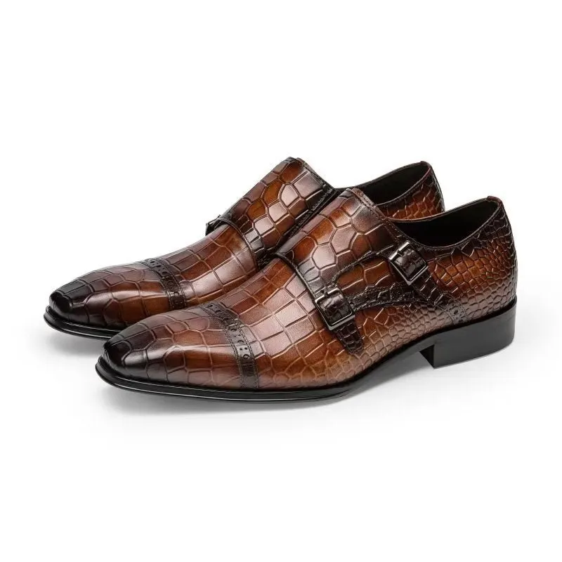 LeatherLux Monkstraps Dress Shoes