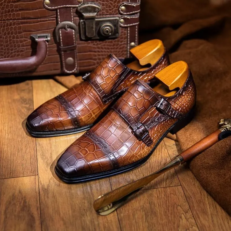 LeatherLux Monkstraps Dress Shoes