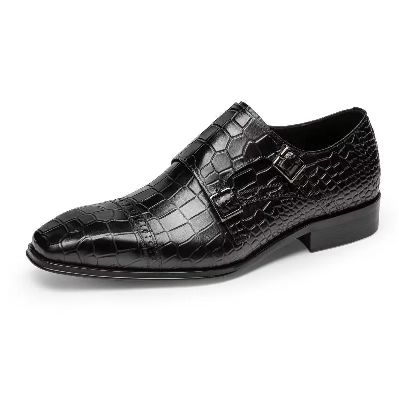 LeatherLux Monkstraps Dress Shoes