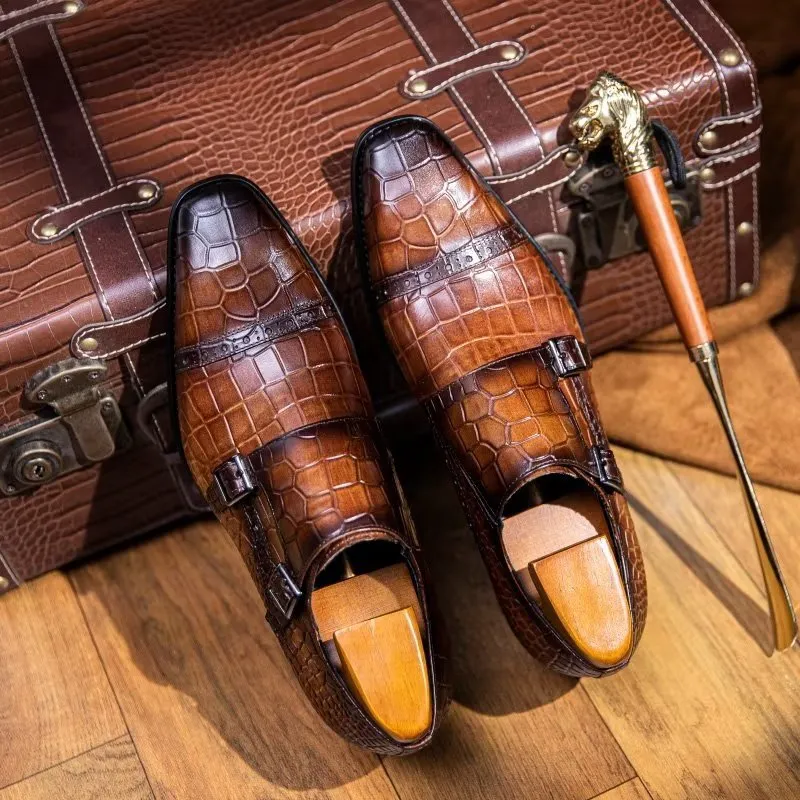 LeatherLux Monkstraps Dress Shoes