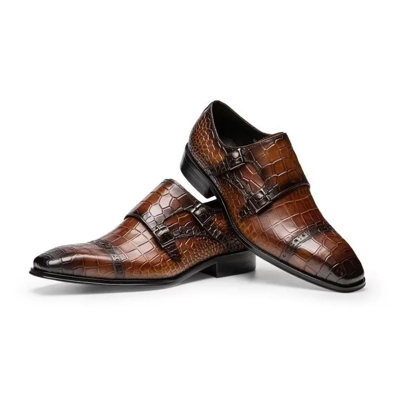 LeatherLux Monkstraps Dress Shoes